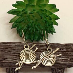 Yarn Earring, Knitting Earring, Sewing Earring, Crochet Earring, Silly Earring